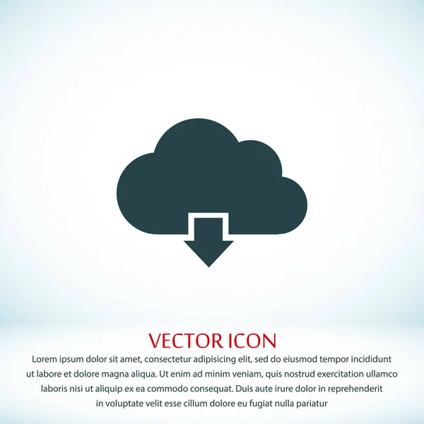 Nube icono de descarga — Vector de stock