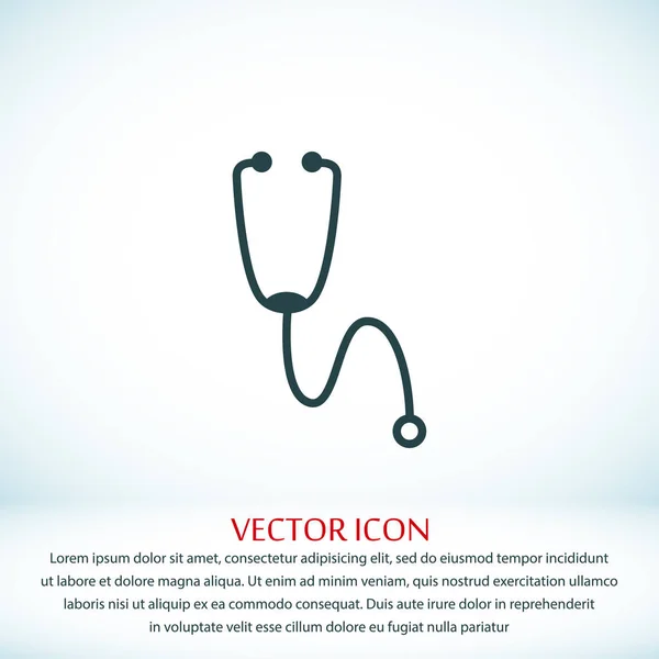 Icona di stetoscopio piatto — Stockvector