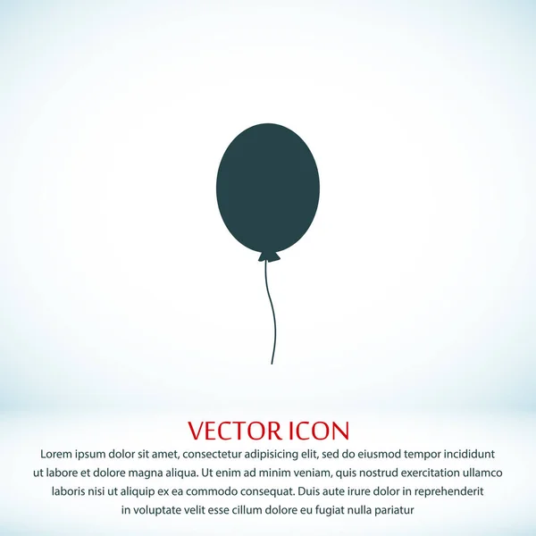 Ballong flat ikonen — Stock vektor