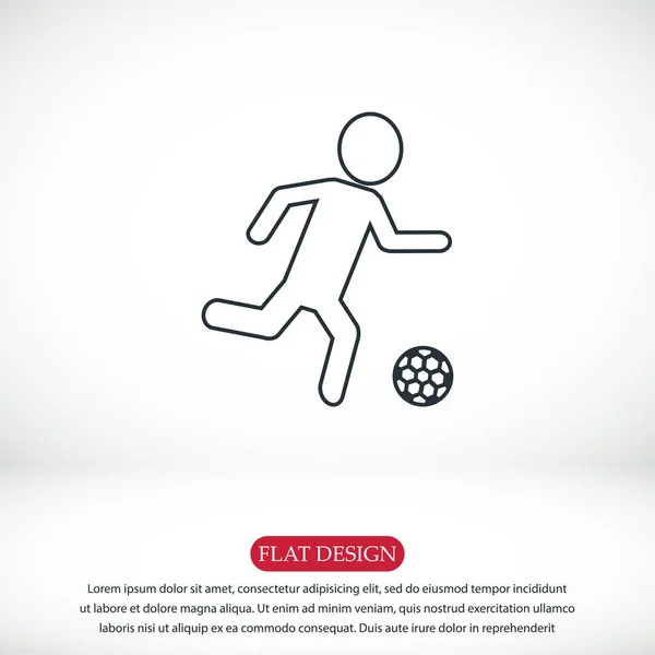 Soccer, silhouette de footballeur — Image vectorielle