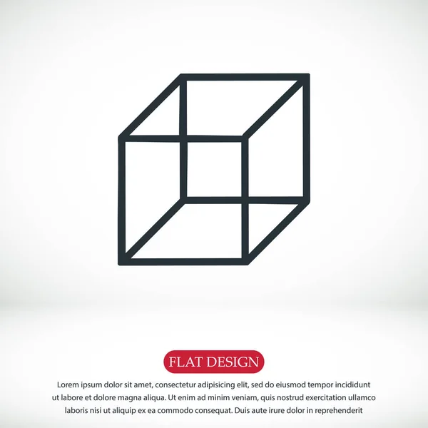 Icône de symbole cube — Image vectorielle