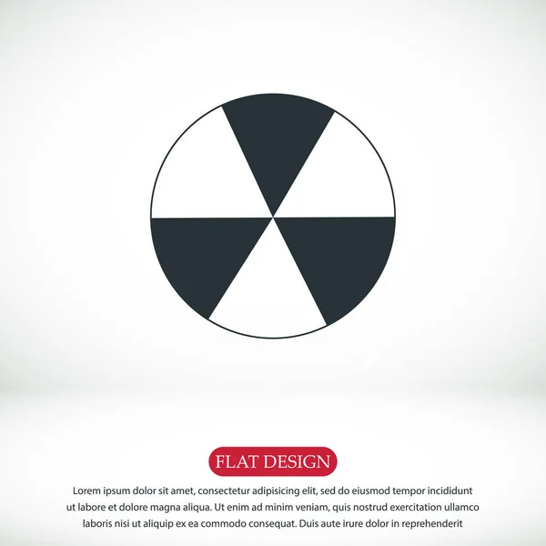 Radioactieve sign gespoten op metalen vat pictogram — Stockvector