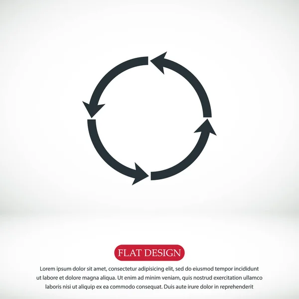 Flecha circular icono — Vector de stock