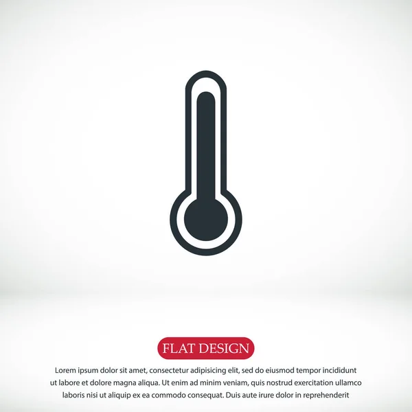 Themperatures icono del termómetro — Archivo Imágenes Vectoriales