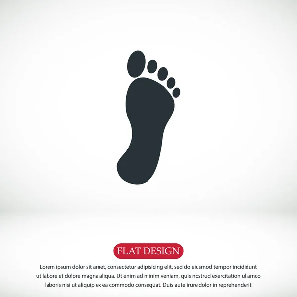 Menselijke voetafdruk pictogram — Stockvector