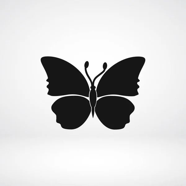 Farfalla icona piatta — Vettoriale Stock