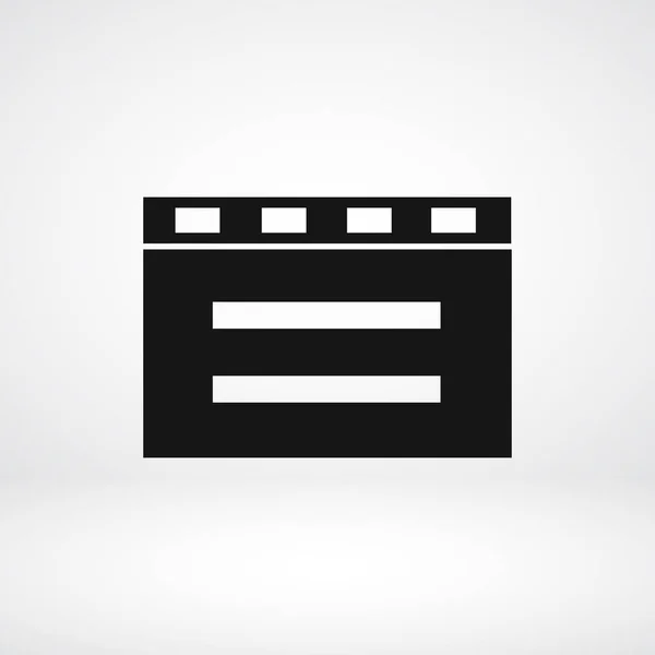 Cine clapper icono — Archivo Imágenes Vectoriales