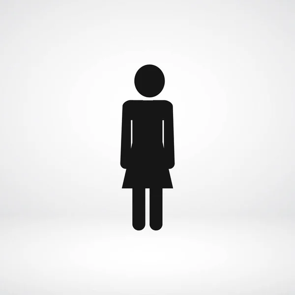 Ícone de símbolo mulher — Vetor de Stock
