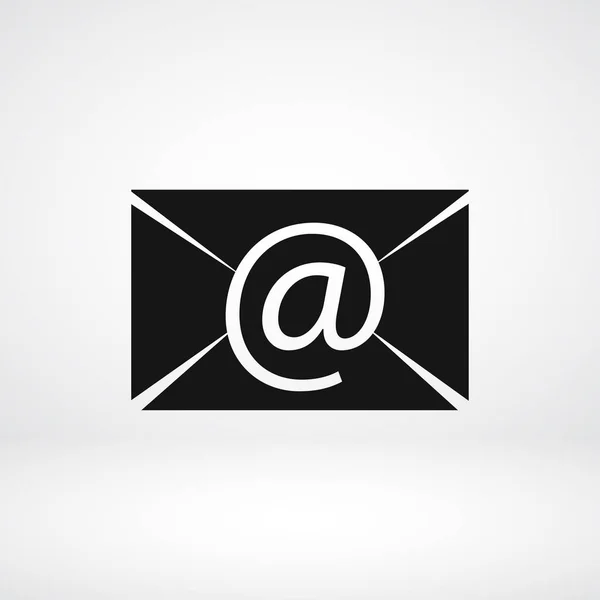 Message e-mail icône plate — Image vectorielle