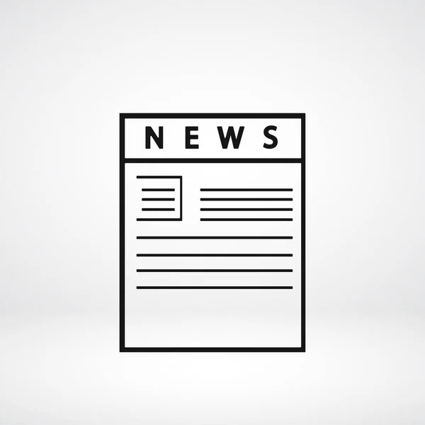 Icono de papel de noticias — Vector de stock