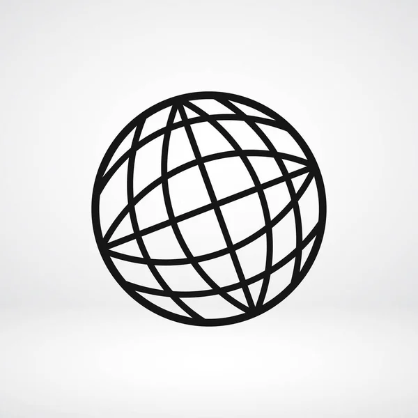 Плоский значок глобуса — стоковий вектор
