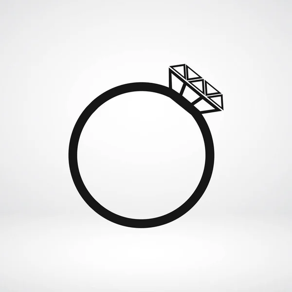 Δαχτυλίδι επίπεδη εικονίδιο — Διανυσματικό Αρχείο