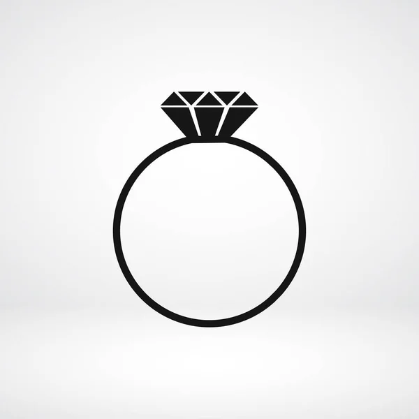 Anillo icono plano — Vector de stock