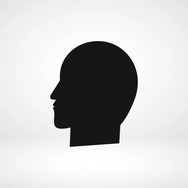 Ícone cabeça humana —  Vetores de Stock