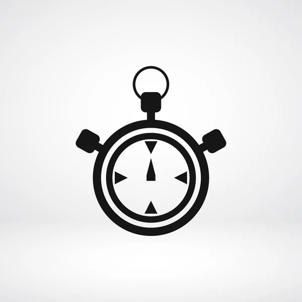 Плоская икона с часовым механизмом — стоковый вектор