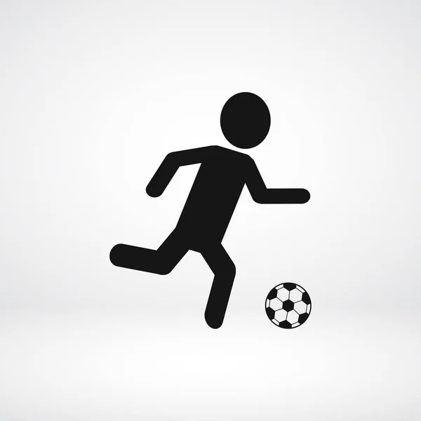 Voetbal, voetbal speler silhouet — Stockvector