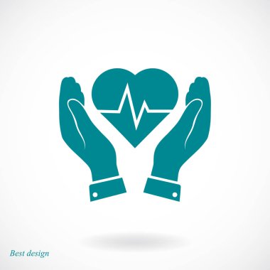 Ellerin simgesinde kalp