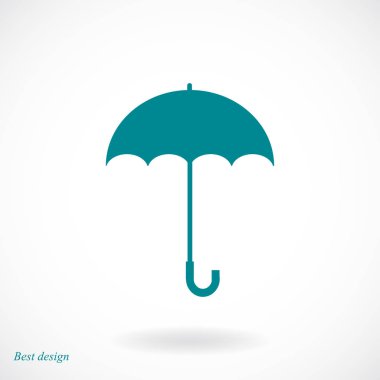 Şemsiye Düz Simgesi