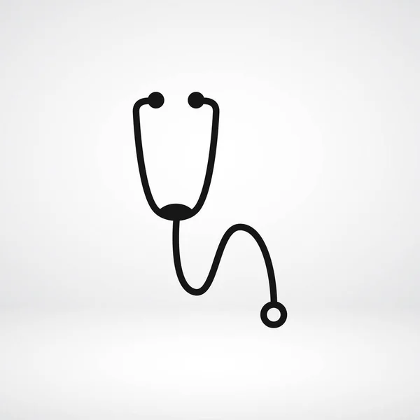 Stethoscope flat icon — Stock Vector