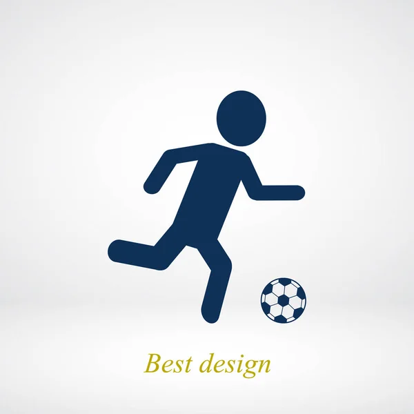 Soccer, silhouette de footballeur — Image vectorielle