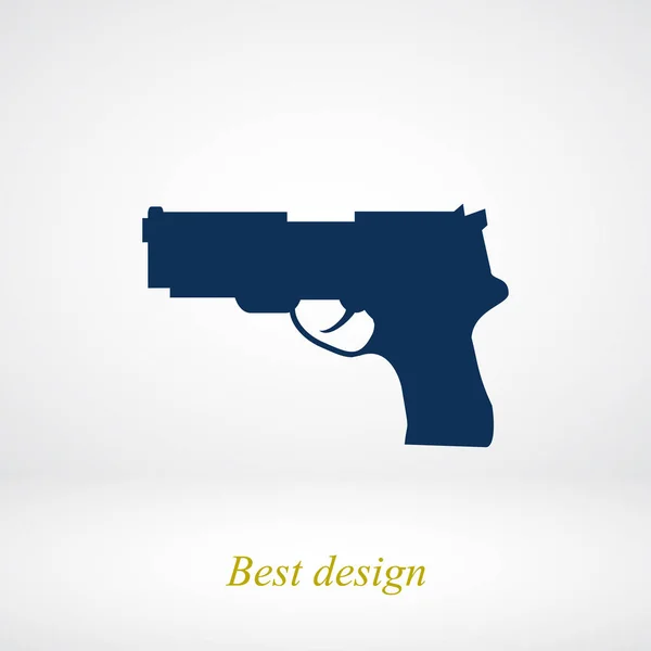 Icône plate pistolet — Image vectorielle