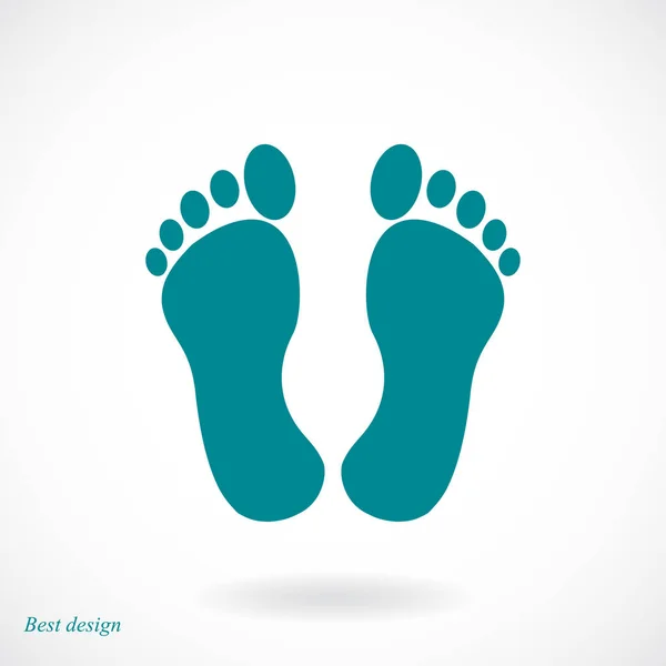 Insan ayakları simgesi — Stok Vektör