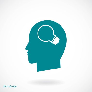 Yaratıcı fikirler ampul kavramı simgesi