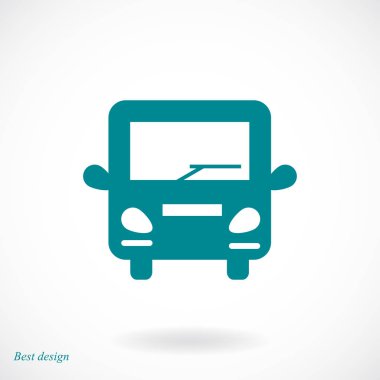 Otobüs Düz Simgesi