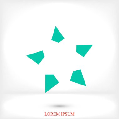 sivri simgesiyle yıldız