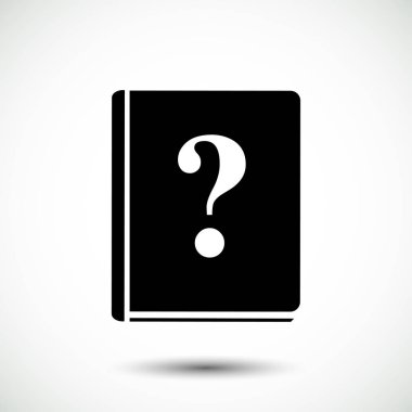 kitap ve soru işareti simgesi