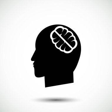 beyin vektör simgesi