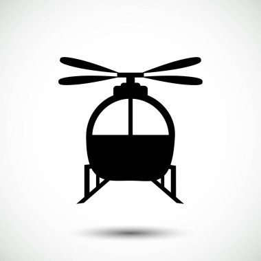 Helikopter düz simgesi