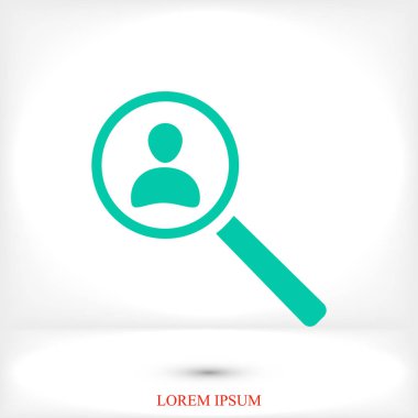 Büyüteç insan silueti 