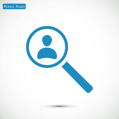 Büyüteç insan silueti