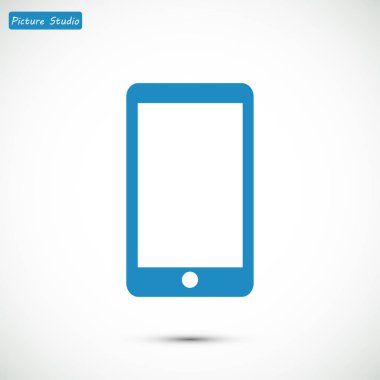 Telefon düz simgesi