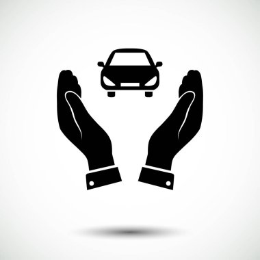 Araba ve eller simgesini