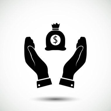 elinde para ile çanta손에 돈을 가방합니다