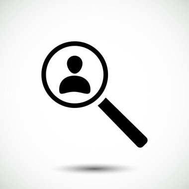 Büyüteç insan silueti