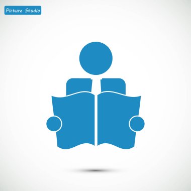 kitap okuyucu işareti simgesi