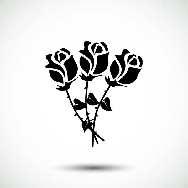 Значок букет троянд — стоковий вектор
