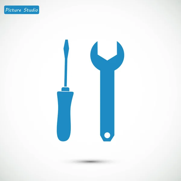 Wrenches and screwdriver icon — Stock Vector