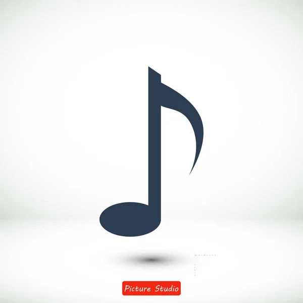 Signo de nota musical icono — Vector de stock