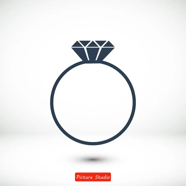 Icono anillo de boda — Vector de stock