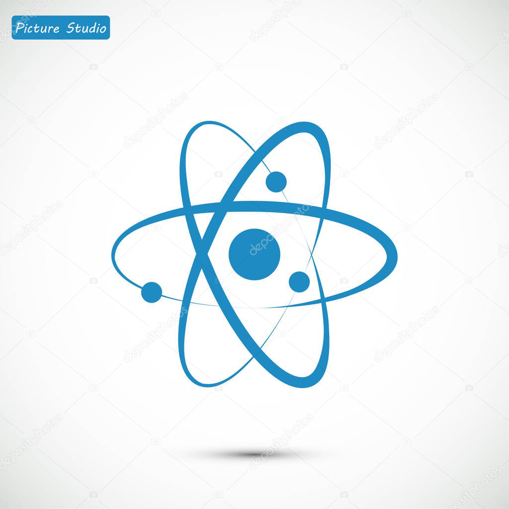 Atom sign icon