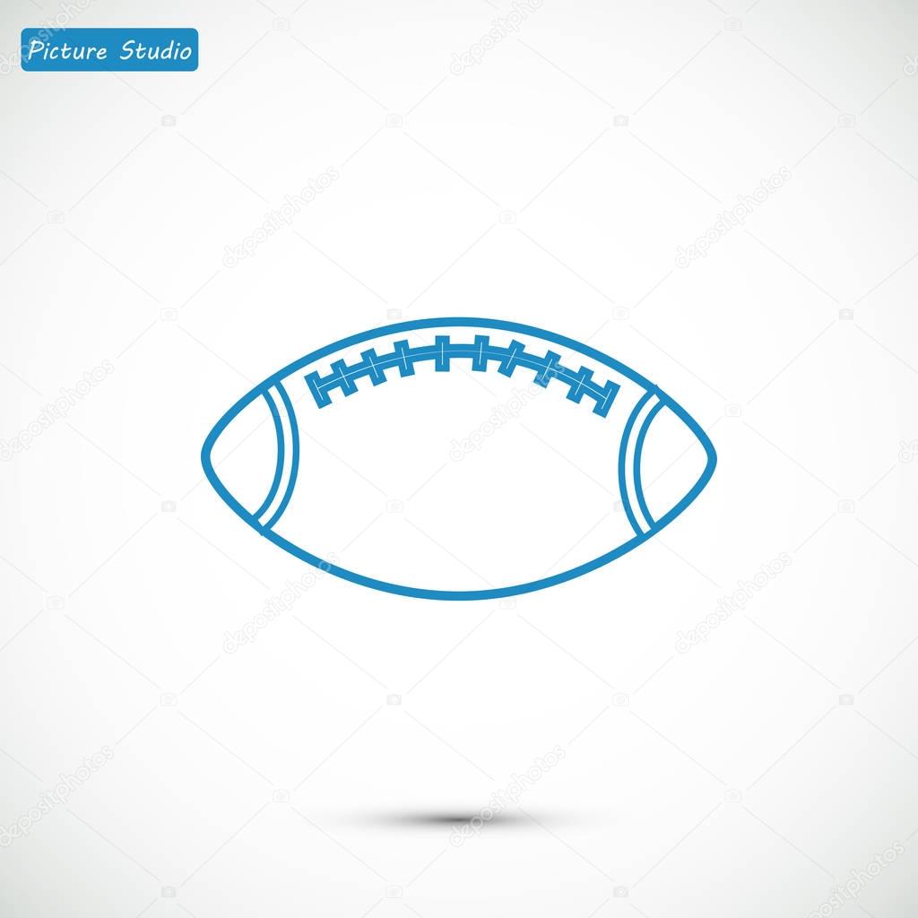 Rugby Ball icon, vector best flat icon