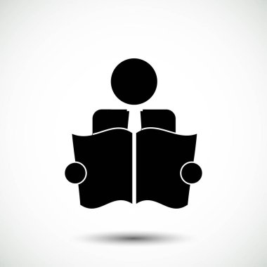 kitap okuyucu işareti simgesi