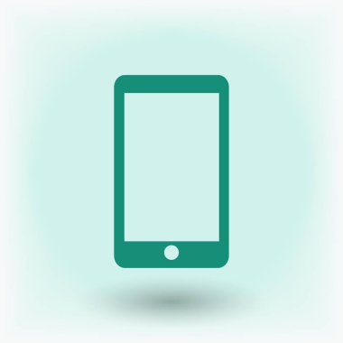 Telefon düz simgesi