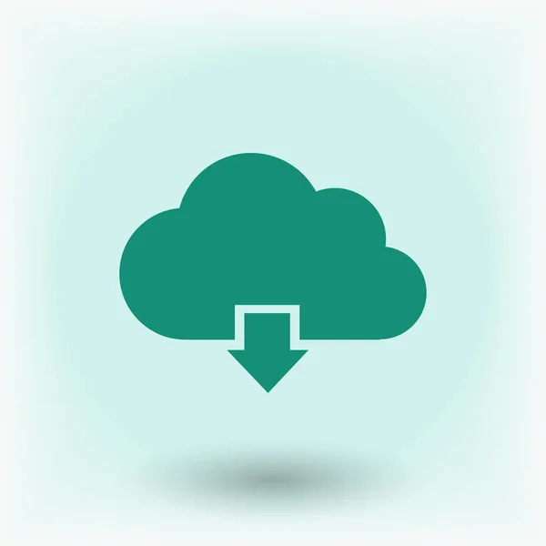 Icône de téléchargement cloud — Image vectorielle
