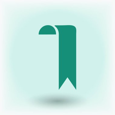 Kurdele düz simgesi