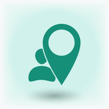 İşaretçi düz simgesi